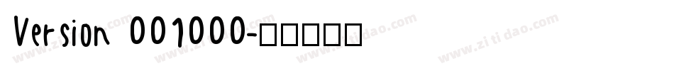 Version 001000字体转换